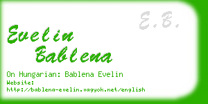 evelin bablena business card